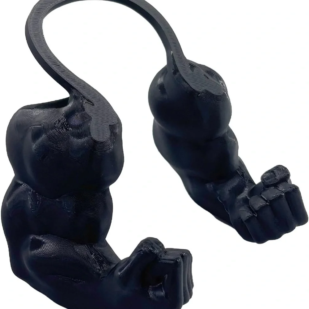 Cat Muscle Arms 3D Printed Pet Funny Costume Strong Arms Neck Accessory Black